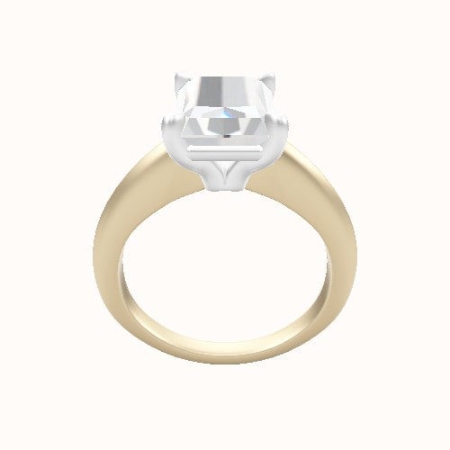 Modern Knife Edge Engagement Ring With Standard Four Prong Head