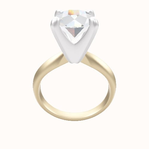 Modified Knife Edge Engagement Ring With Classic Four Prong Head
