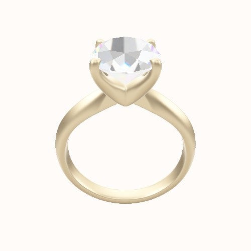 Modified Knife Edge Engagement Ring With Four Prong Head
