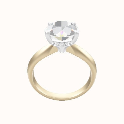 Modified Knife Edge Engagement Ring With Front set gallery Head