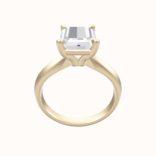 Modified Knife Edge Engagement Ring With Standard Four Prong Head