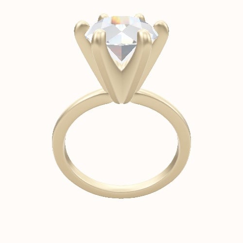 Open Solitaire Engagement Ring With Classic Six Prong Head