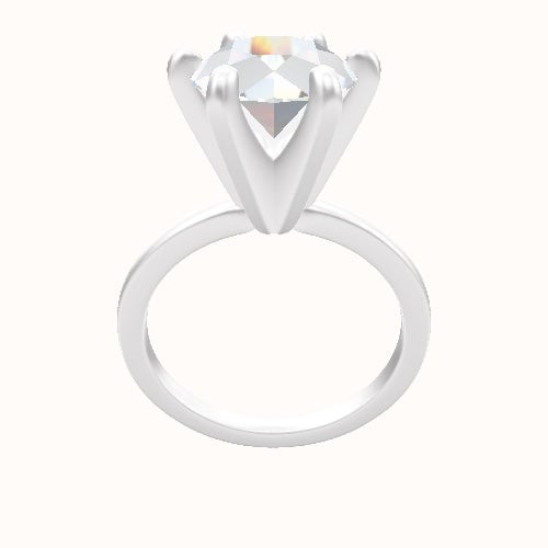 Open Solitaire Engagement Ring With Classic Six Prong Head