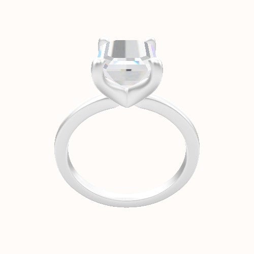 Open Solitaire Engagement Ring With Four Prong Head