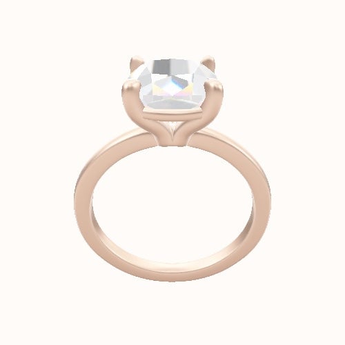 Open Solitaire Engagement Ring With Standard Four Prong Head