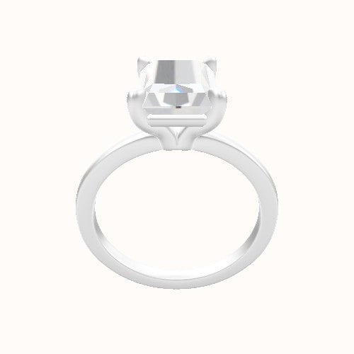Open Solitaire Engagement Ring With Standard Four Prong Head