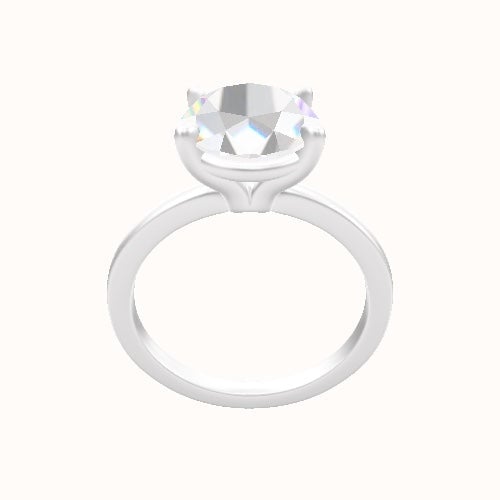 Open Solitaire Engagement Ring With Standard Four Prong Head