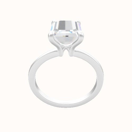Open Solitaire Engagement Ring With X Gallery Head