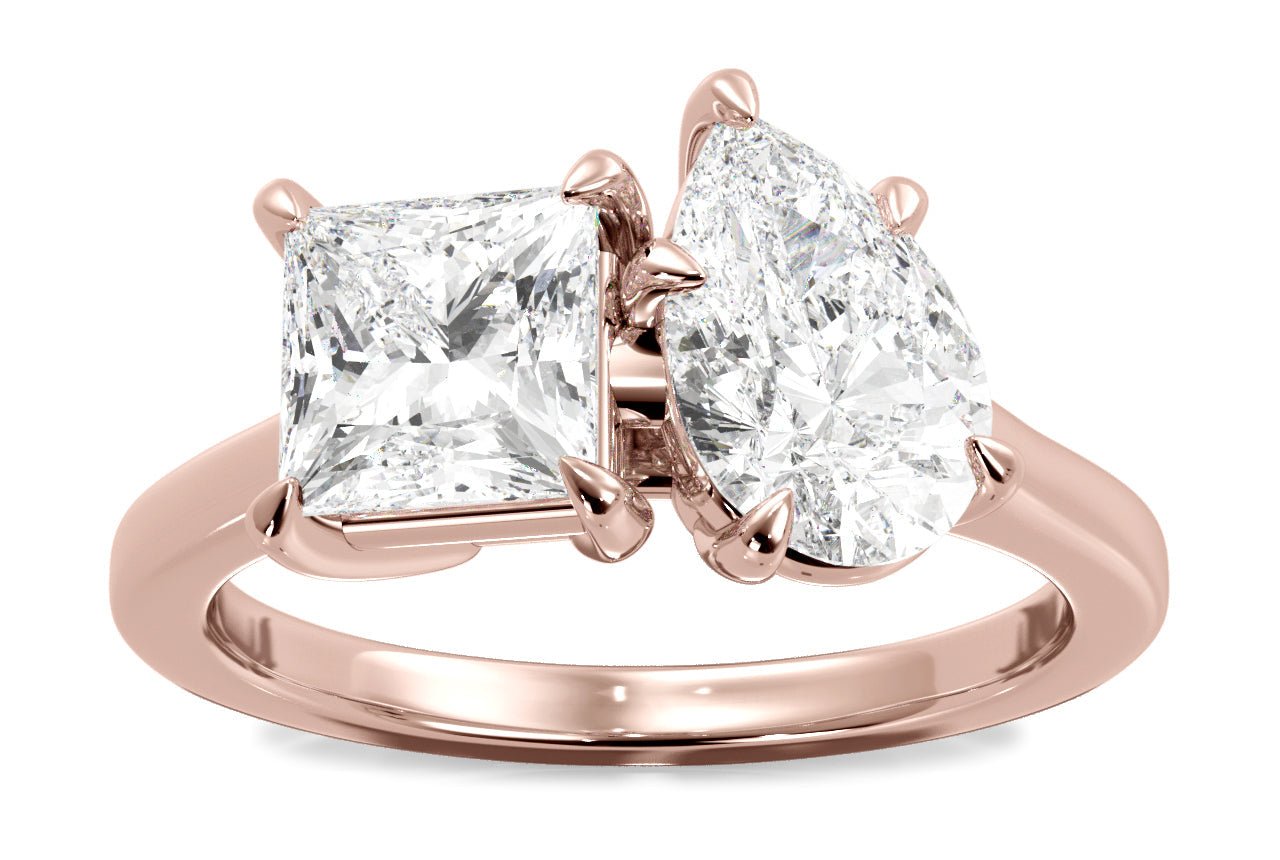 18kt rose gold/pear/0.50 ctw/0.75 ctw/1.00 ctw/front