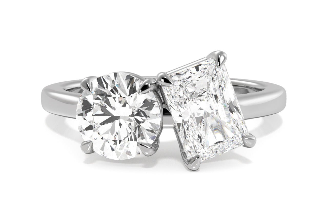 14kt white gold/18kt white gold/platinum/radiant/0.50 CTW/0.75 CTW/1.00 CTW/top