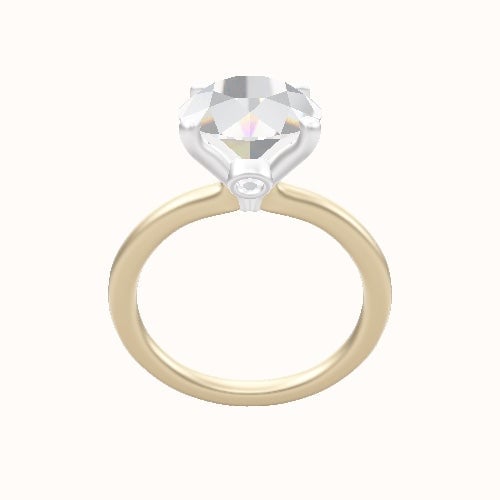 Solitaire Engagement Ring With Accent Diamond Head