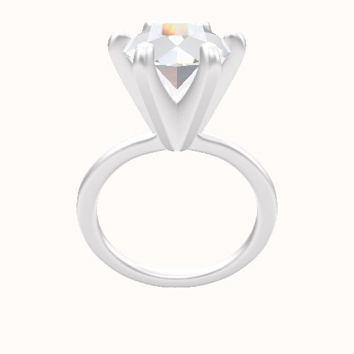Solitaire Engagement Ring With Classic Six Prong Head