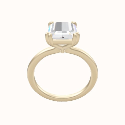 Solitaire Engagement Ring With Double Prongs Head