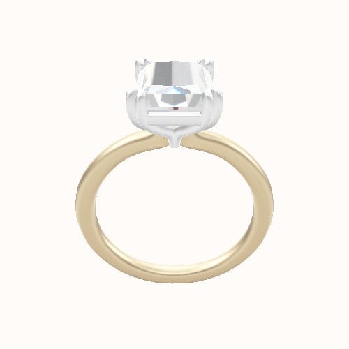 Solitaire Engagement Ring With Double Prongs Head