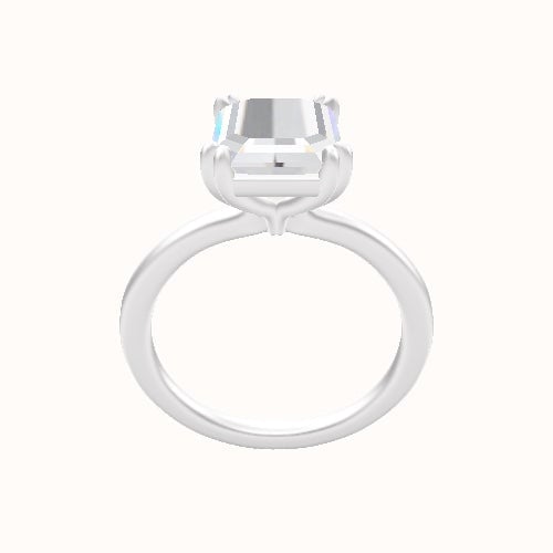 Solitaire Engagement Ring With Double Prongs Head