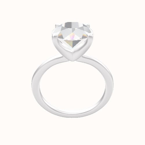 Solitaire Engagement Ring With Four Prong Head