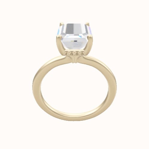 Solitaire Engagement Ring With Front set gallery Head