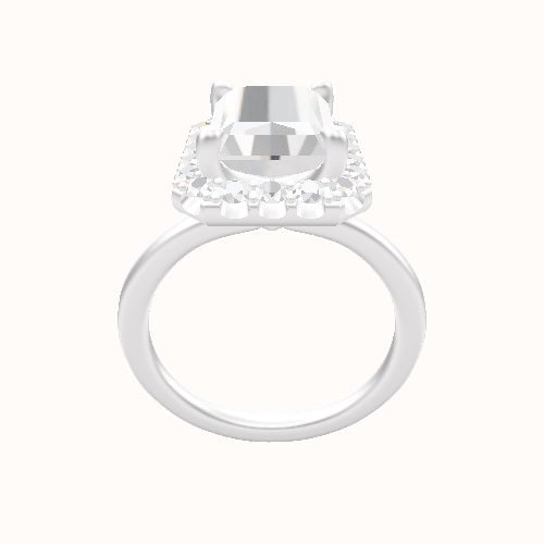 Solitaire Engagement Ring With Halo Head