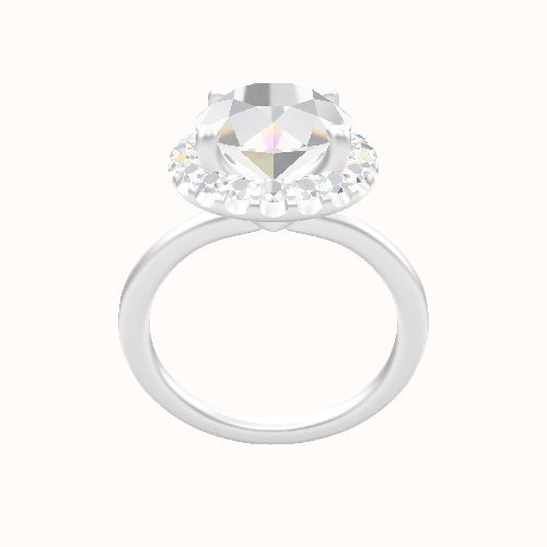Solitaire Engagement Ring With Halo Head