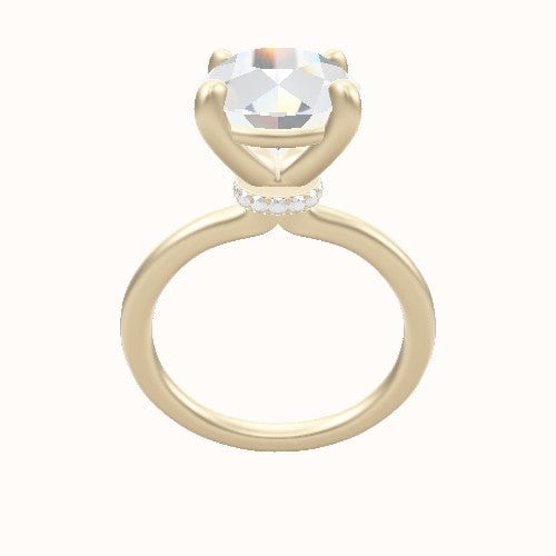 Solitaire Engagement Ring With Low Set Four Prong Head