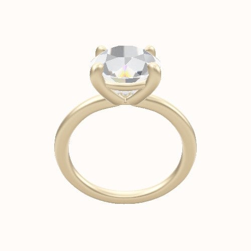 Solitaire Engagement Ring With Low Set Four Prong Head