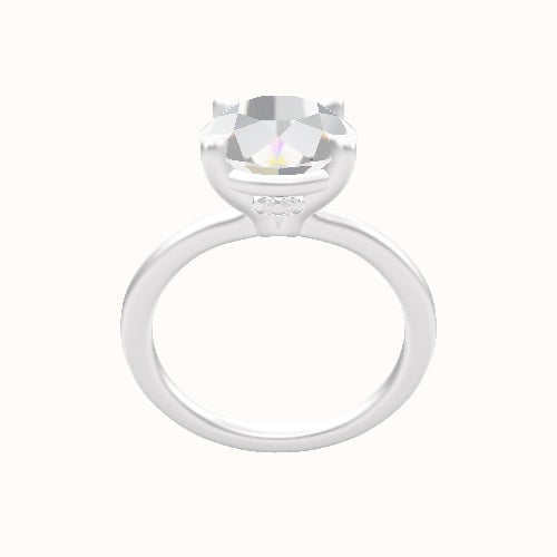 Solitaire Engagement Ring With Standard Four Prong Head