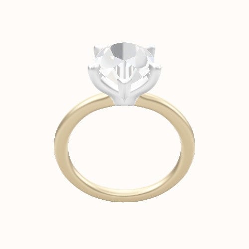 Solitaire Engagement Ring With Standard Four Prong Head