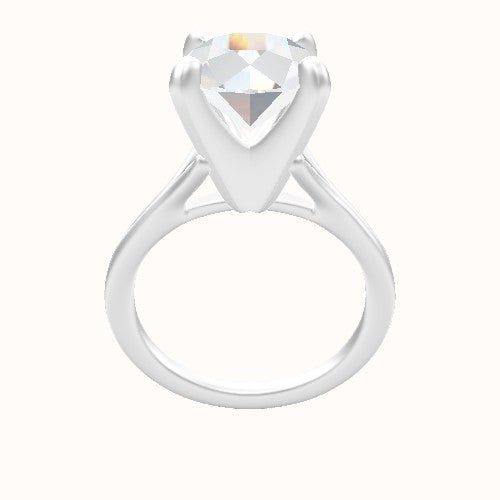 Split Cathedral Engagement Ring With Classic Four Prong Head