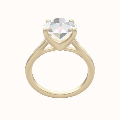 Split Cathedral Engagement Ring With Four Prong Head
