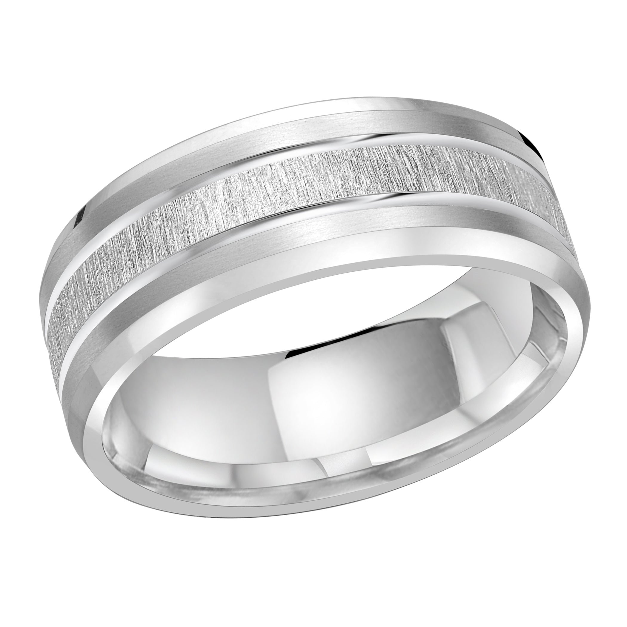 14kt White Gold/8 mm/front
