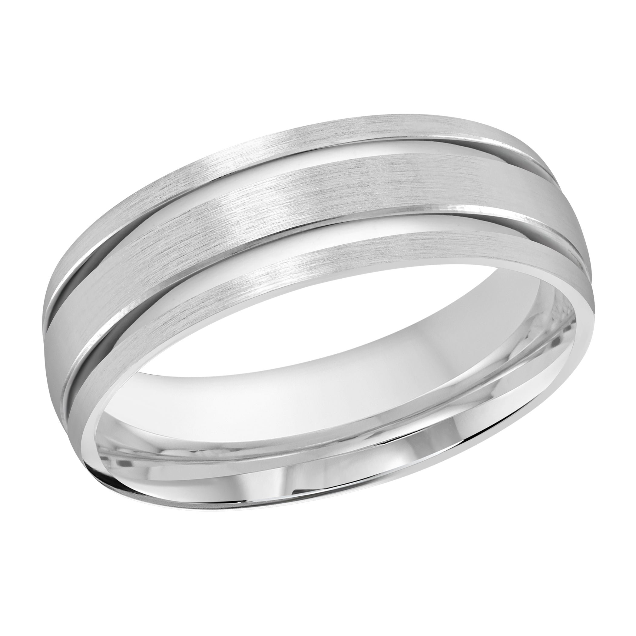 14kt White Gold/7 mm/front
