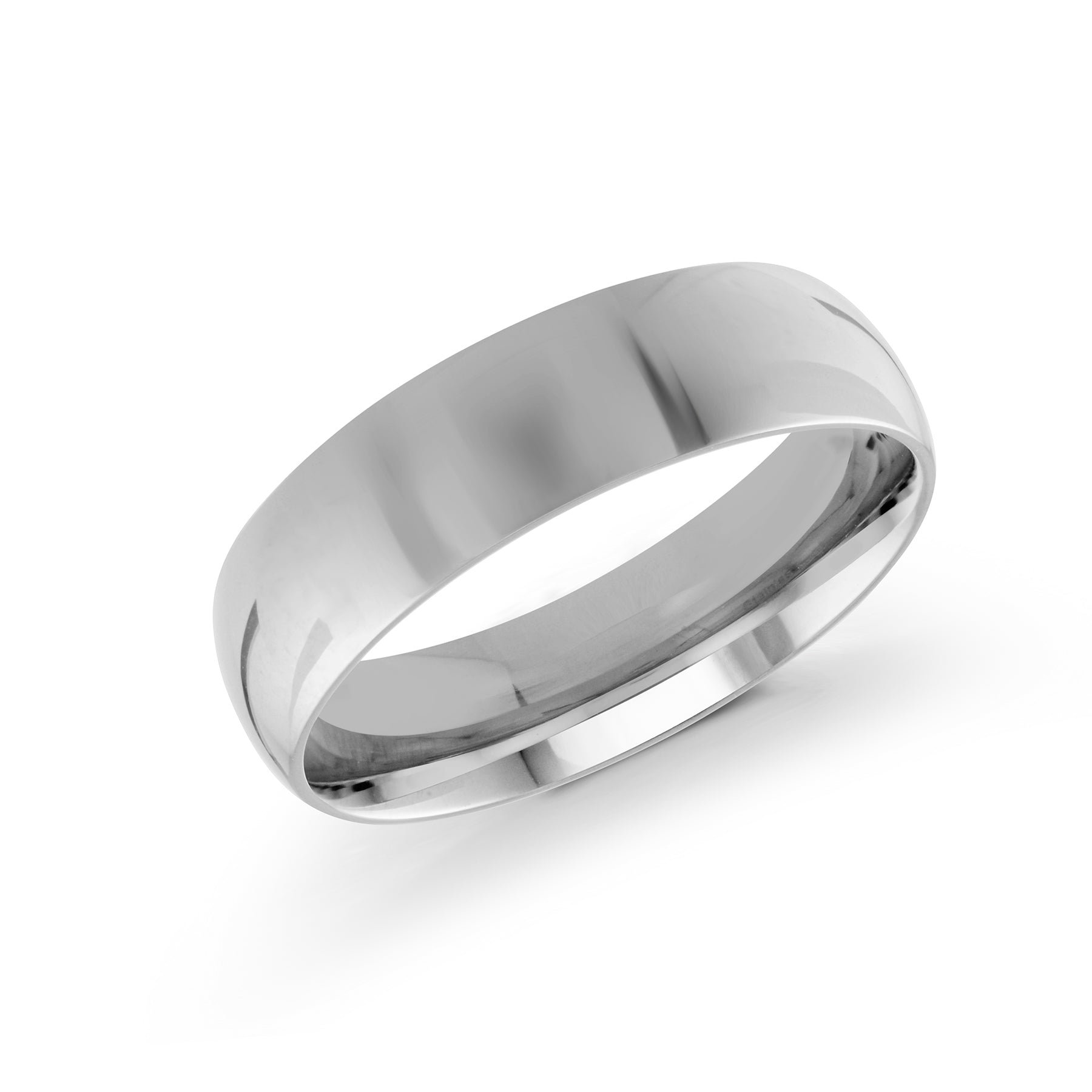 14kt White Gold/6 mm/front