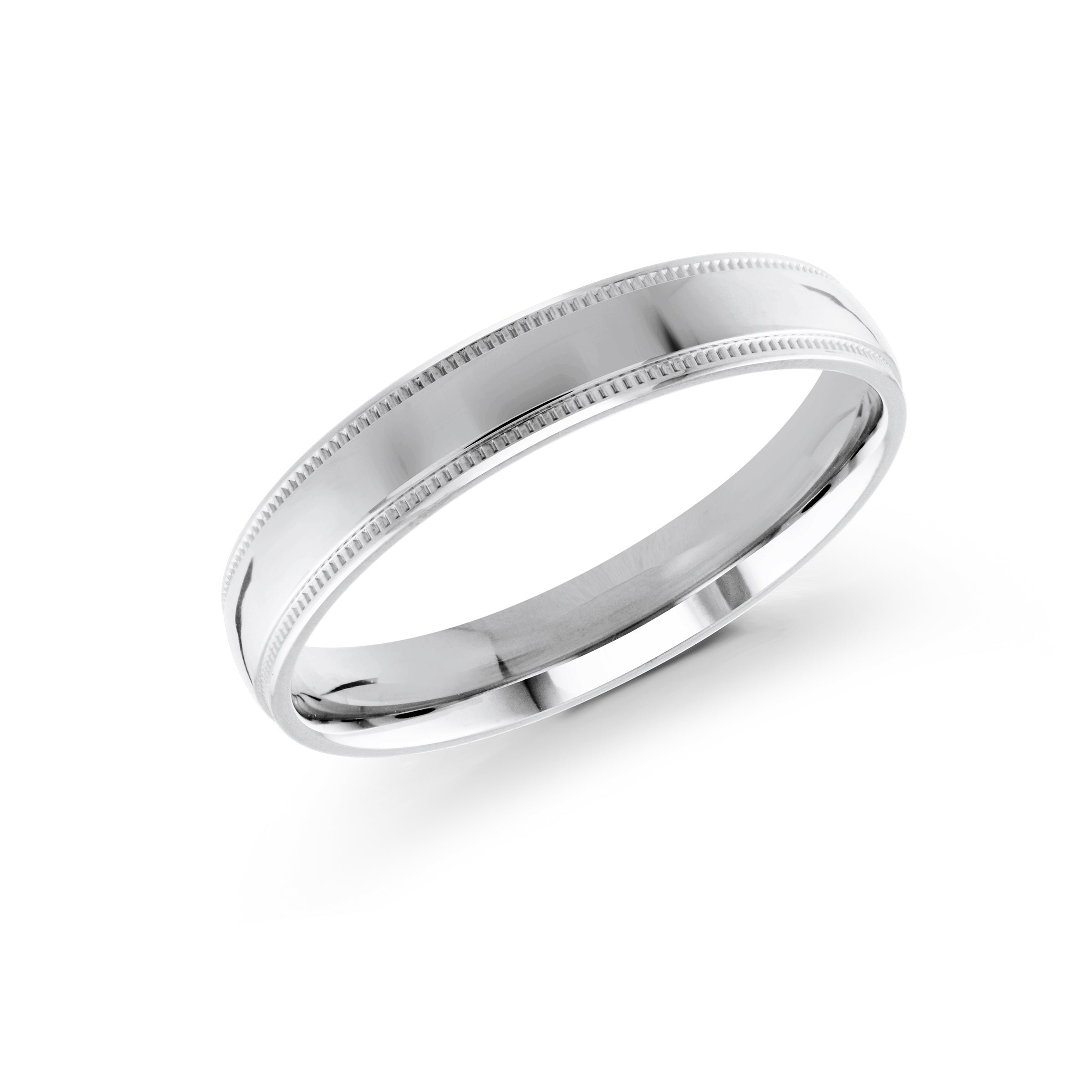 14kt White Gold/4 mm/front