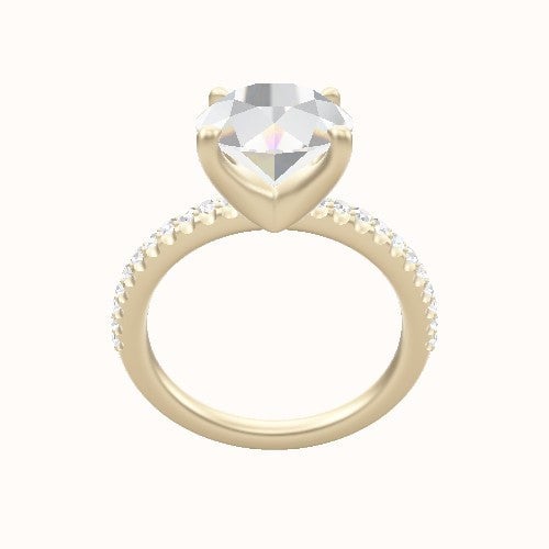 illusion Pave Engagement Ring With Four Prong Head