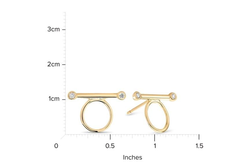 14kt Yellow Gold/0.03 CTW/measurement