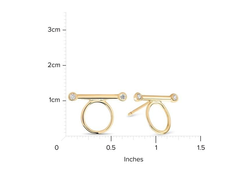 14kt Yellow Gold/0.03 CTW/measurement