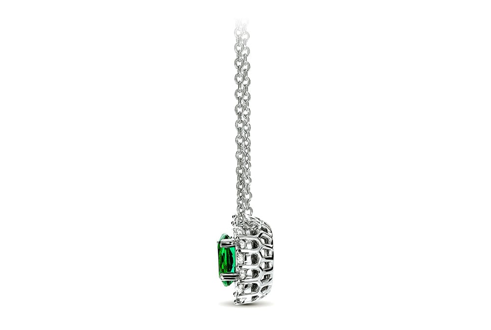 18kt White Gold/Emerald/side