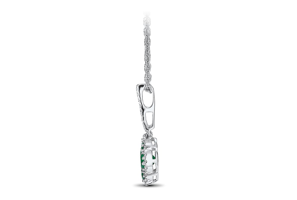 18kt White Gold/Emerald/side