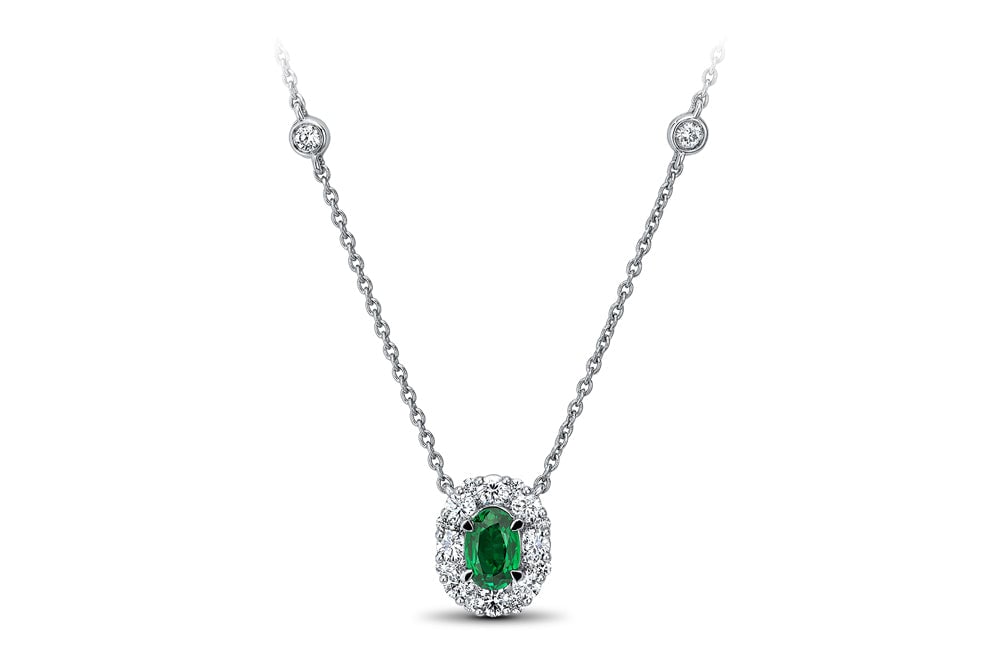 18kt White Gold/Emerald/top