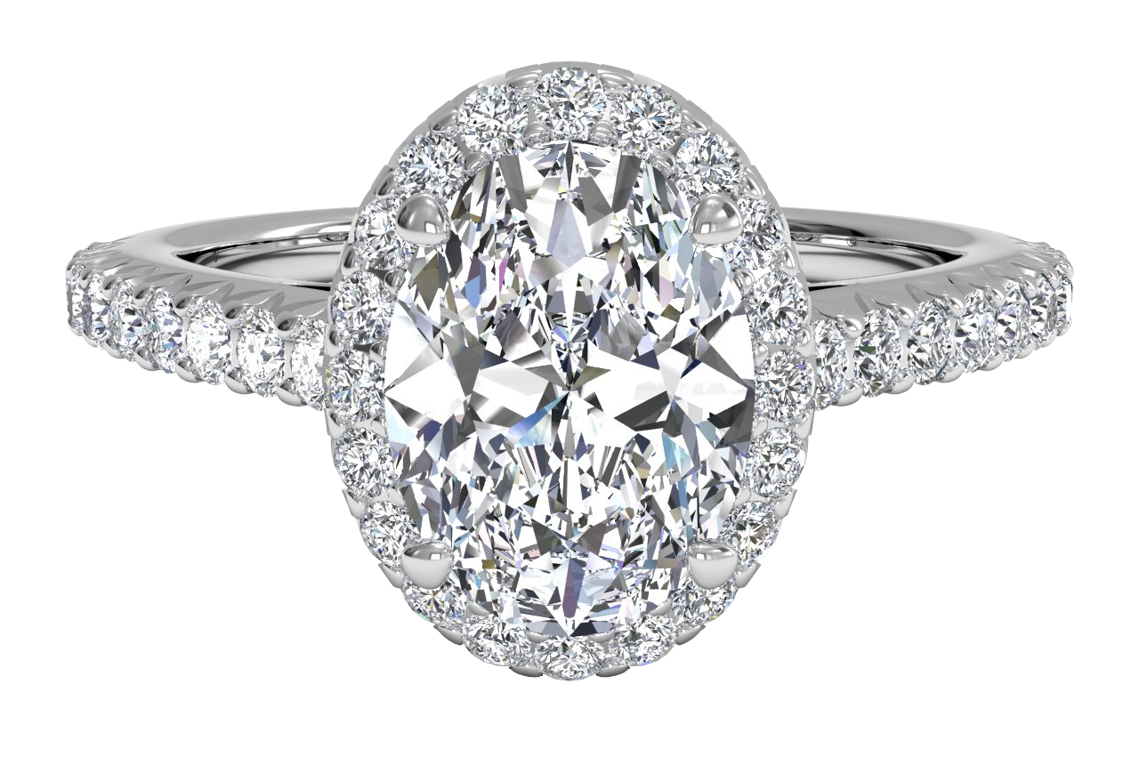 18kt White Gold/oval/top sku 1OZ3705