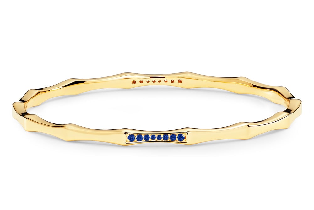 14kt Yellow Gold/Blue Sapphire/top