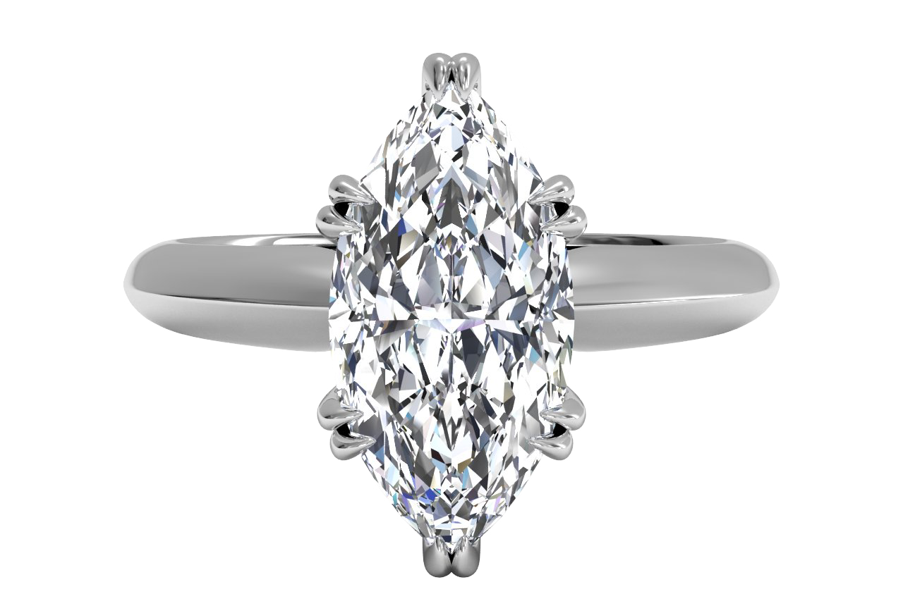 14kt White Gold/marquise/top