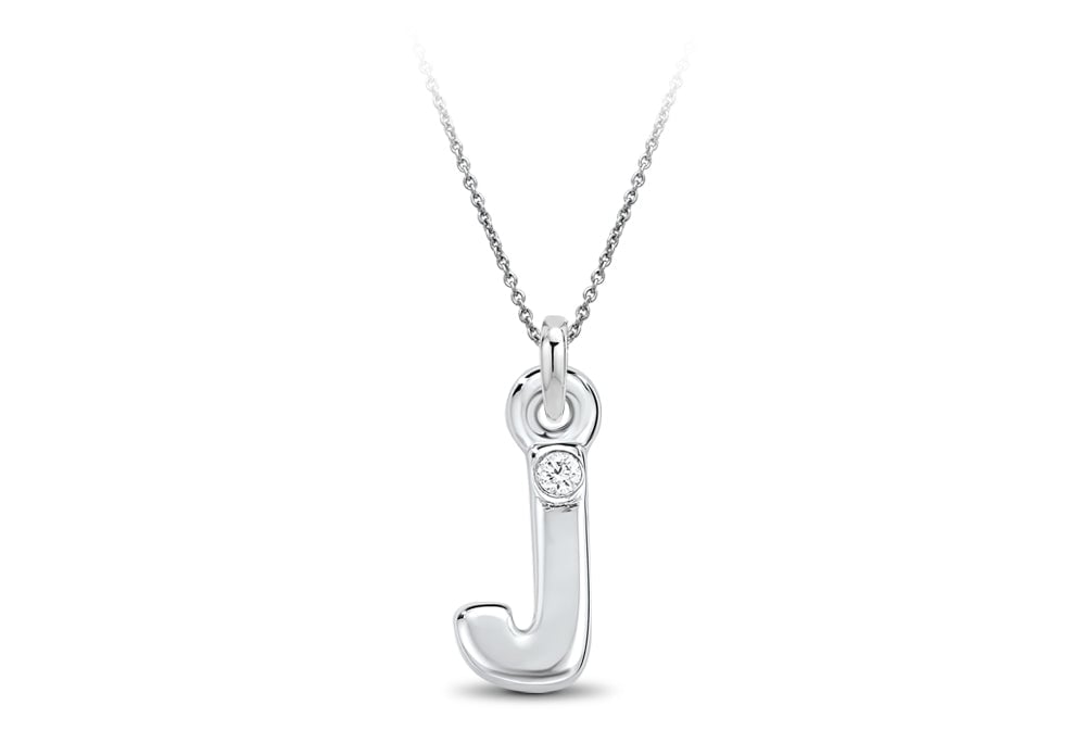 14kt White Gold/J/top