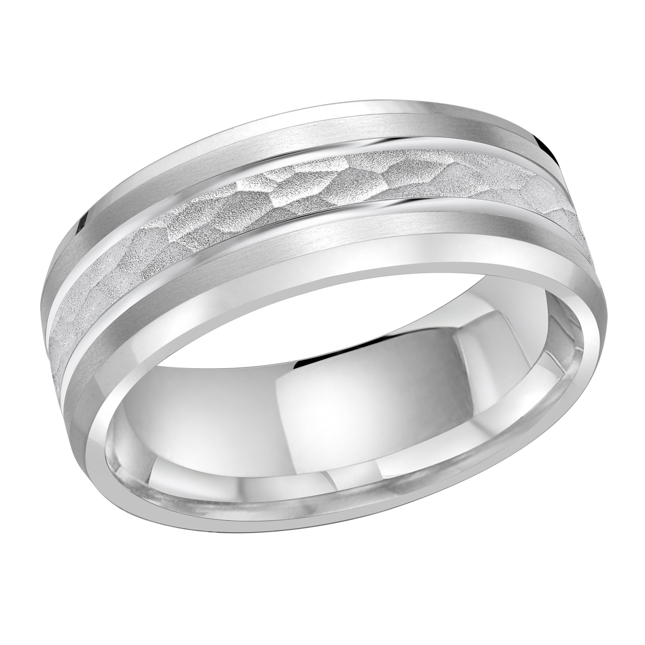 14kt White Gold/8 mm/top