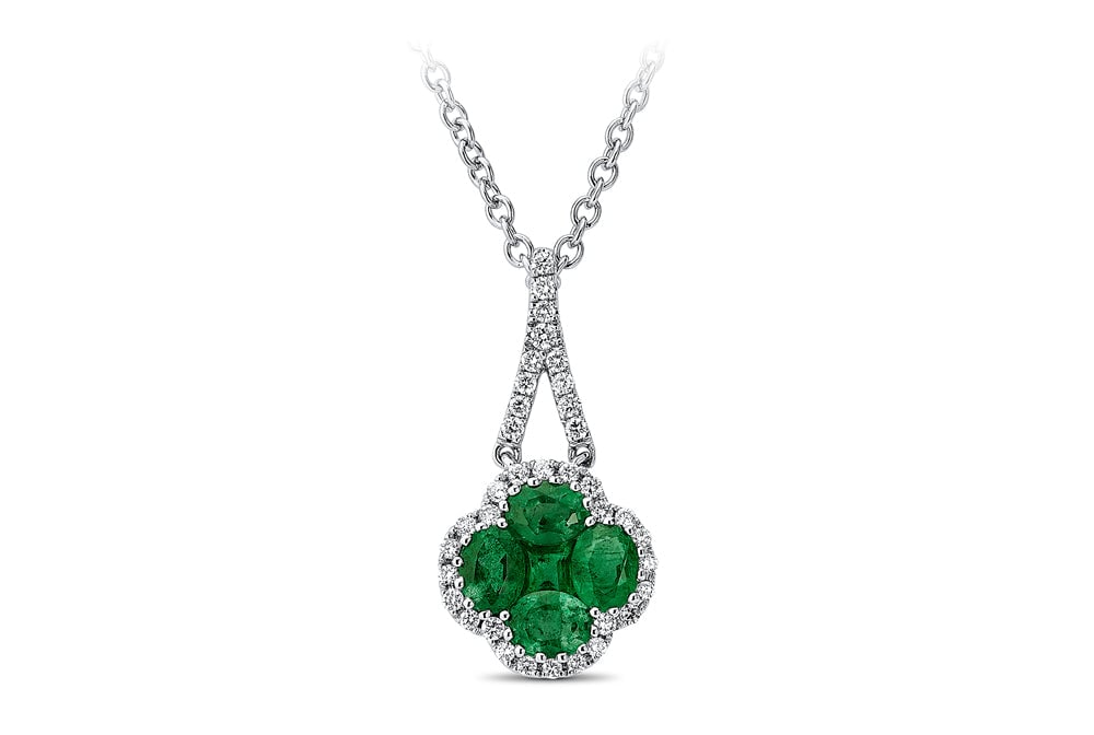 18kt White Gold/Emerald/top
