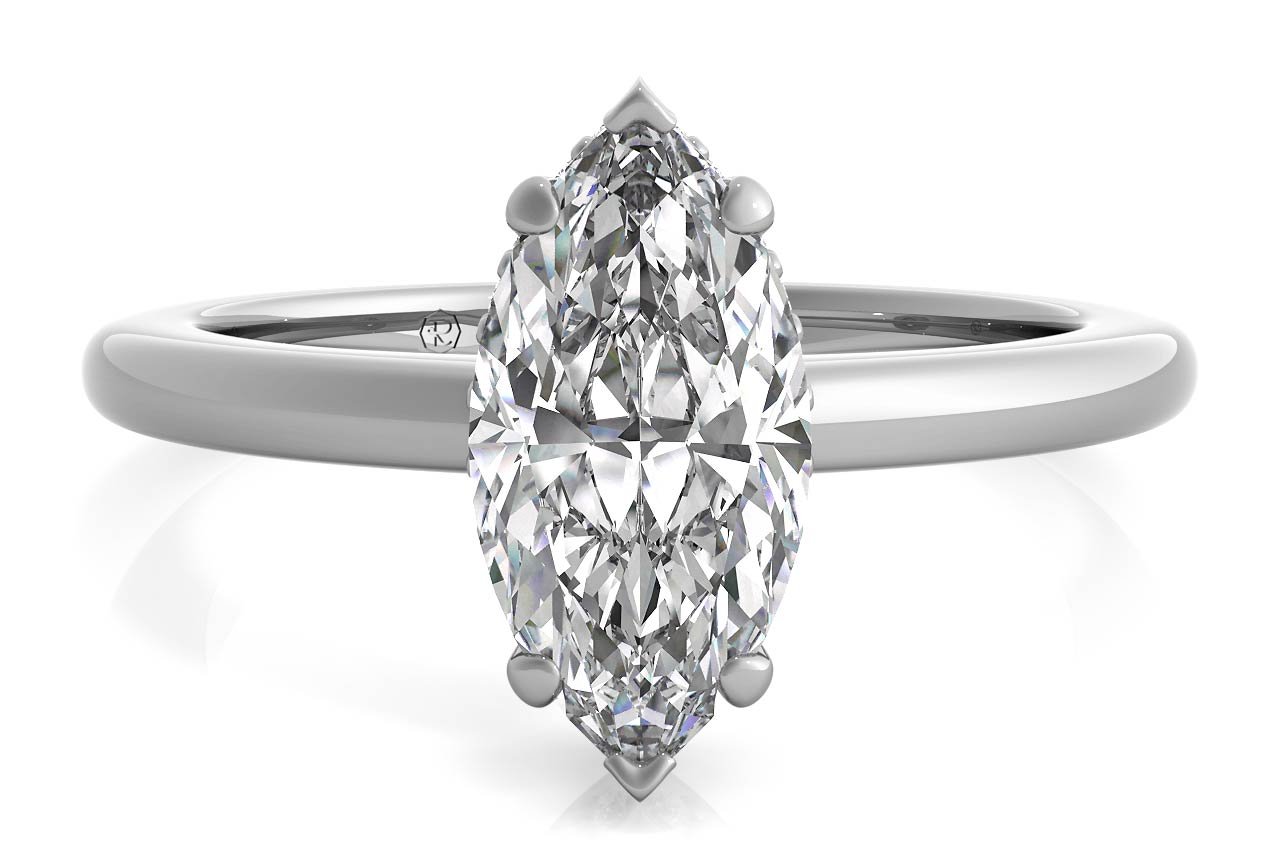 14kt White Gold/marquise/top