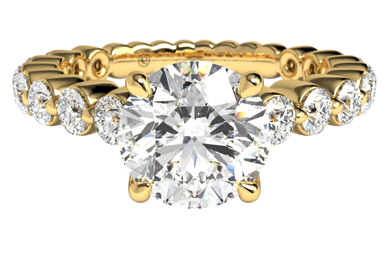 18kt Yellow Gold/round/cushion/top