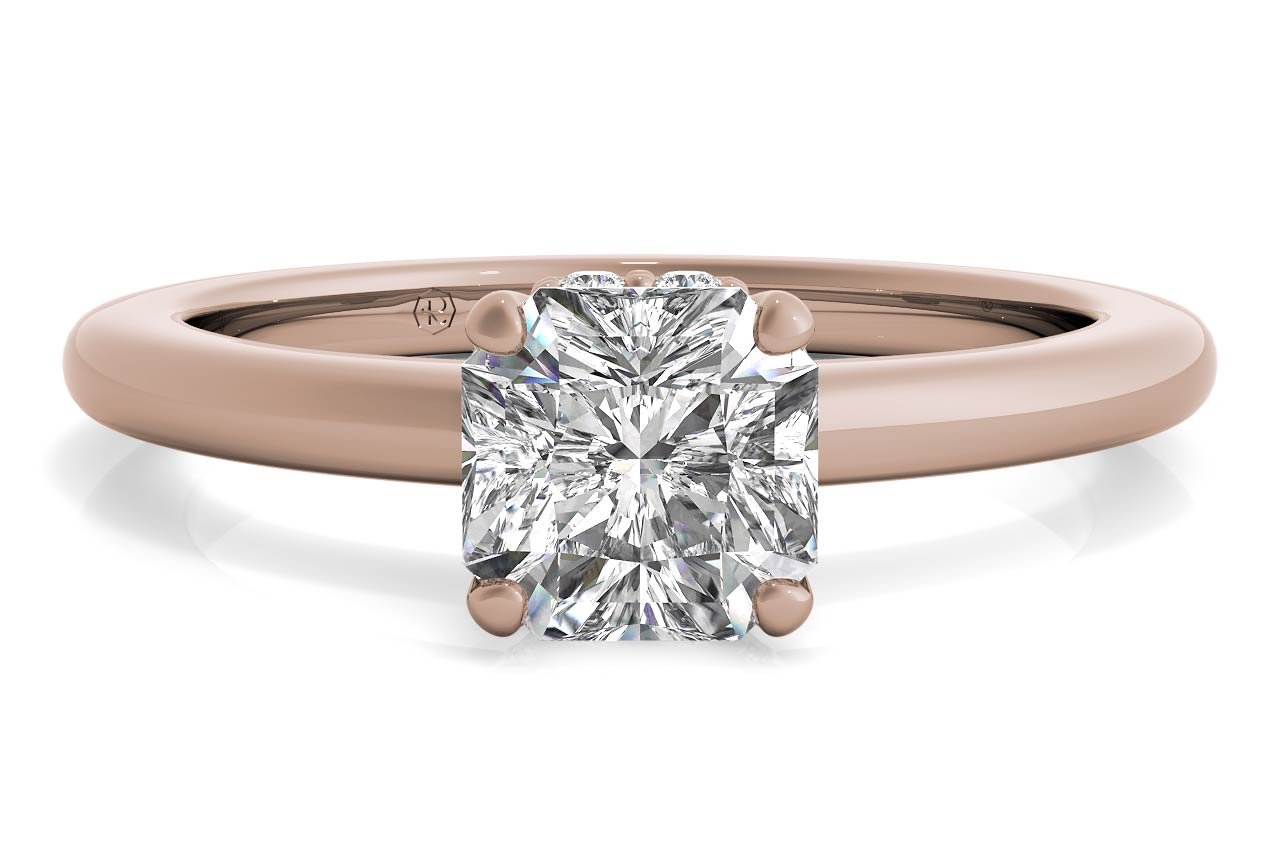 18kt Rose Gold/asscher/top