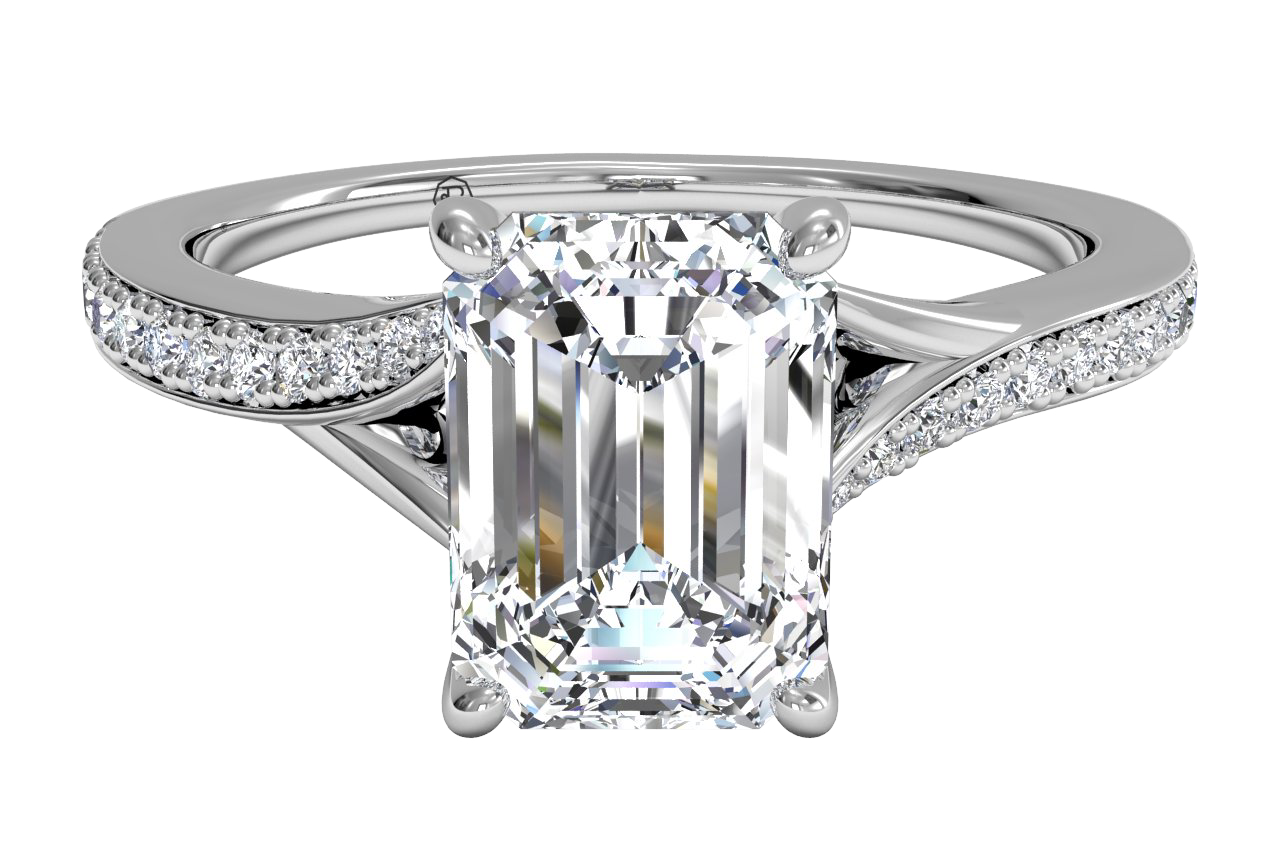 18kt White Gold/emerald/top sku 1ECZ2490