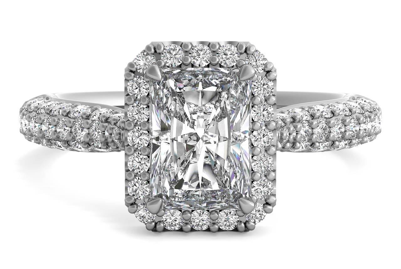 14kt White Gold/radiant/top